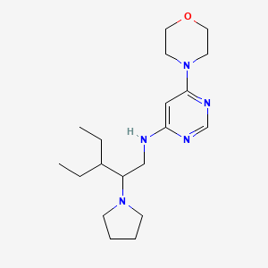 molecular formula C19H33N5O B6947009 N-(3-ethyl-2-pyrrolidin-1-ylpentyl)-6-morpholin-4-ylpyrimidin-4-amine 