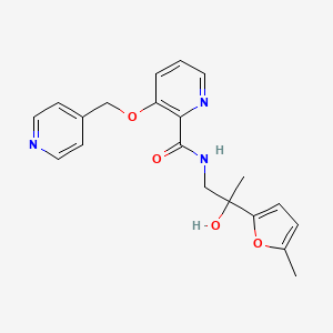 molecular formula C20H21N3O4 B6947098 N-[2-hydroxy-2-(5-methylfuran-2-yl)propyl]-3-(pyridin-4-ylmethoxy)pyridine-2-carboxamide 