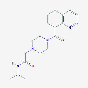 molecular formula C19H28N4O2 B6947196 N-propan-2-yl-2-[4-(5,6,7,8-tetrahydroquinoline-8-carbonyl)piperazin-1-yl]acetamide 