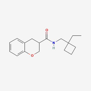 molecular formula C17H23NO2 B6947318 N-[(1-ethylcyclobutyl)methyl]-3,4-dihydro-2H-chromene-3-carboxamide 