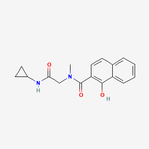 molecular formula C17H18N2O3 B6947354 N-[2-(cyclopropylamino)-2-oxoethyl]-1-hydroxy-N-methylnaphthalene-2-carboxamide 