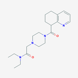 molecular formula C20H30N4O2 B6947588 N,N-diethyl-2-[4-(5,6,7,8-tetrahydroquinoline-8-carbonyl)piperazin-1-yl]acetamide 