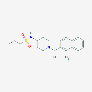 molecular formula C19H24N2O4S B6947591 N-[1-(1-hydroxynaphthalene-2-carbonyl)piperidin-4-yl]propane-1-sulfonamide 