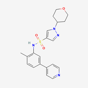 molecular formula C20H22N4O3S B6947959 N-(2-methyl-5-pyridin-4-ylphenyl)-1-(oxan-4-yl)pyrazole-4-sulfonamide 