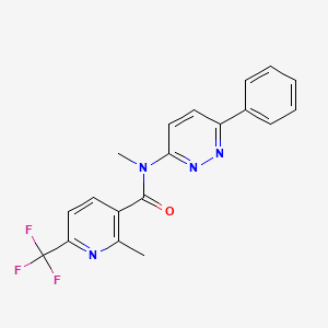 molecular formula C19H15F3N4O B6948001 N,2-dimethyl-N-(6-phenylpyridazin-3-yl)-6-(trifluoromethyl)pyridine-3-carboxamide 