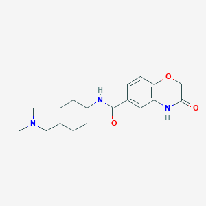 molecular formula C18H25N3O3 B6948012 N-[4-[(dimethylamino)methyl]cyclohexyl]-3-oxo-4H-1,4-benzoxazine-6-carboxamide 