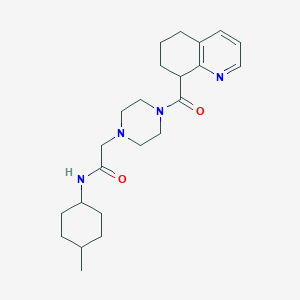 molecular formula C23H34N4O2 B6948062 N-(4-methylcyclohexyl)-2-[4-(5,6,7,8-tetrahydroquinoline-8-carbonyl)piperazin-1-yl]acetamide 