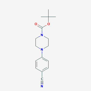 molecular formula C16H21N3O2 B069482 Tert-butyl 4-(4-cyanophenyl)piperazine-1-carboxylate CAS No. 186650-98-6
