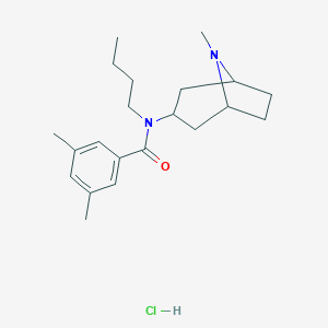 molecular formula C21H33ClN2O B069484 N-butyl-3,5-dimethyl-N-(8-methyl-8-azabicyclo[3.2.1]oct-3-yl)benzamide Hydrochloride CAS No. 171261-30-6