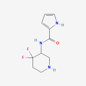 molecular formula C10H13F2N3O B6948494 N-(4,4-difluoropiperidin-3-yl)-1H-pyrrole-2-carboxamide 
