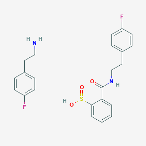 molecular formula C23H24F2N2O3S B069488 Benzeneethanamine, 4-fluoro-, 2-(((2-(4-fluorophenyl)ethyl)amino)carbonyl)benzenesulfinate CAS No. 171359-19-6