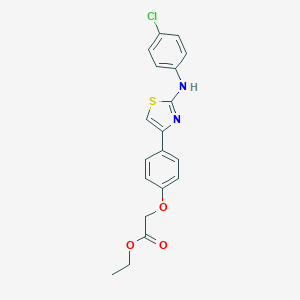 Acetic acid, (4-(2-((4-chlorophenyl)amino)-4-thiazolyl)phenoxy)-, ethyl ester