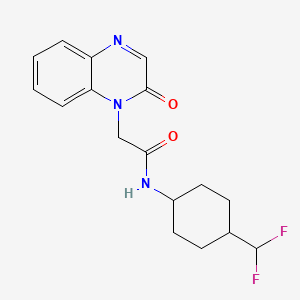 molecular formula C17H19F2N3O2 B6948947 N-[4-(difluoromethyl)cyclohexyl]-2-(2-oxoquinoxalin-1-yl)acetamide 