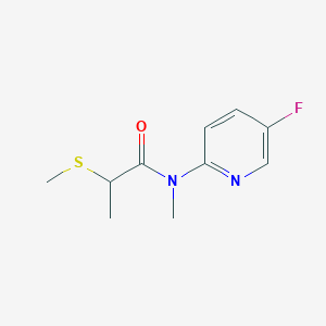 molecular formula C10H13FN2OS B6949002 N-(5-fluoropyridin-2-yl)-N-methyl-2-methylsulfanylpropanamide 