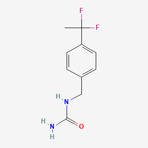 molecular formula C10H12F2N2O B6949073 [4-(1,1-Difluoroethyl)phenyl]methylurea 