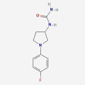molecular formula C11H14FN3O B6949114 [1-(4-Fluorophenyl)pyrrolidin-3-yl]urea 