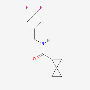molecular formula C11H15F2NO B6949331 N-[(3,3-difluorocyclobutyl)methyl]spiro[2.2]pentane-2-carboxamide 