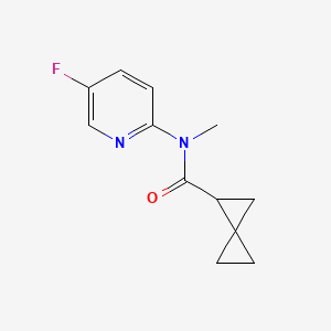 molecular formula C12H13FN2O B6949354 N-(5-fluoropyridin-2-yl)-N-methylspiro[2.2]pentane-2-carboxamide 