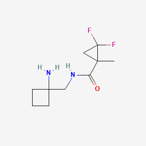 molecular formula C10H16F2N2O B6949358 N-[(1-aminocyclobutyl)methyl]-2,2-difluoro-1-methylcyclopropane-1-carboxamide 