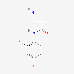 molecular formula C11H12F2N2O B6949381 N-(2,4-difluorophenyl)-3-methylazetidine-3-carboxamide 