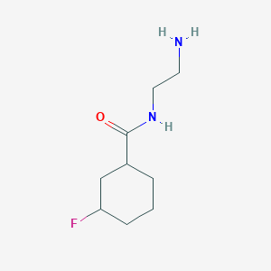 molecular formula C9H17FN2O B6949428 N-(2-aminoethyl)-3-fluorocyclohexane-1-carboxamide 