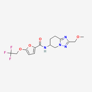 molecular formula C15H17F3N4O4 B6950151 N-[2-(methoxymethyl)-5,6,7,8-tetrahydro-[1,2,4]triazolo[1,5-a]pyridin-6-yl]-5-(2,2,2-trifluoroethoxy)furan-2-carboxamide 