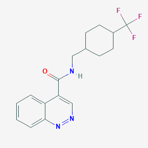 molecular formula C17H18F3N3O B6950474 N-[[4-(trifluoromethyl)cyclohexyl]methyl]cinnoline-4-carboxamide 