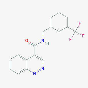 molecular formula C17H18F3N3O B6950520 N-[[3-(trifluoromethyl)cyclohexyl]methyl]cinnoline-4-carboxamide 
