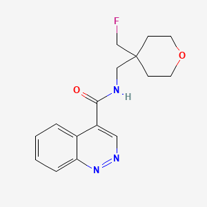 molecular formula C16H18FN3O2 B6950755 N-[[4-(fluoromethyl)oxan-4-yl]methyl]cinnoline-4-carboxamide 