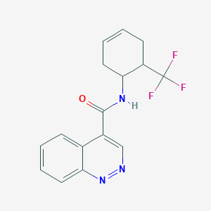 molecular formula C16H14F3N3O B6950794 N-[6-(trifluoromethyl)cyclohex-3-en-1-yl]cinnoline-4-carboxamide 
