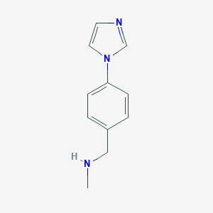 molecular formula C11H13N3 B069509 1-(4-(1H-Imidazol-1-yl)phenyl)-N-methylmethanamine CAS No. 179873-45-1