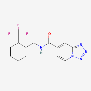 molecular formula C14H16F3N5O B6950985 N-[[2-(trifluoromethyl)cyclohexyl]methyl]tetrazolo[1,5-a]pyridine-7-carboxamide 