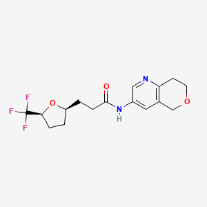 molecular formula C16H19F3N2O3 B6951062 N-(7,8-dihydro-5H-pyrano[4,3-b]pyridin-3-yl)-3-[(2R,5S)-5-(trifluoromethyl)oxolan-2-yl]propanamide 