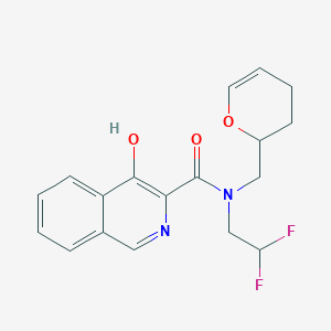 molecular formula C18H18F2N2O3 B6951085 N-(2,2-difluoroethyl)-N-(3,4-dihydro-2H-pyran-2-ylmethyl)-4-hydroxyisoquinoline-3-carboxamide 
