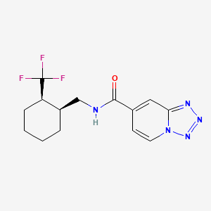 molecular formula C14H16F3N5O B6951224 N-[[(1S,2R)-2-(trifluoromethyl)cyclohexyl]methyl]tetrazolo[1,5-a]pyridine-7-carboxamide 