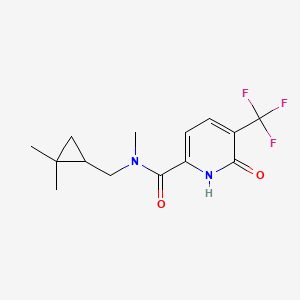 molecular formula C14H17F3N2O2 B6951385 N-[(2,2-dimethylcyclopropyl)methyl]-N-methyl-6-oxo-5-(trifluoromethyl)-1H-pyridine-2-carboxamide 