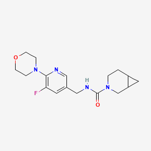 molecular formula C17H23FN4O2 B6951744 N-[(5-fluoro-6-morpholin-4-ylpyridin-3-yl)methyl]-3-azabicyclo[4.1.0]heptane-3-carboxamide 