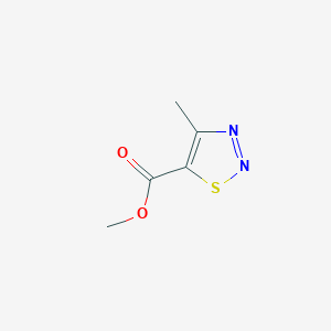 molecular formula C5H6N2O2S B069519 Methyl 4-methyl-1,2,3-thiadiazole-5-carboxylate CAS No. 183298-93-3