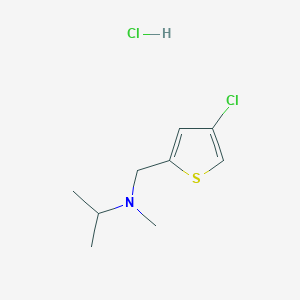 molecular formula C9H15Cl2NS B6951904 N-[(4-chlorothiophen-2-yl)methyl]-N-methylpropan-2-amine;hydrochloride 