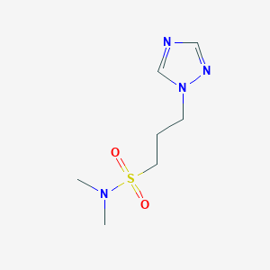 molecular formula C7H14N4O2S B6951908 N,N-dimethyl-3-(1,2,4-triazol-1-yl)propane-1-sulfonamide 
