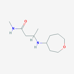 molecular formula C11H22N2O2 B6952022 N-methyl-3-(oxepan-4-ylamino)butanamide 