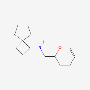 molecular formula C14H23NO B6952091 N-(3,4-dihydro-2H-pyran-2-ylmethyl)spiro[3.4]octan-3-amine 