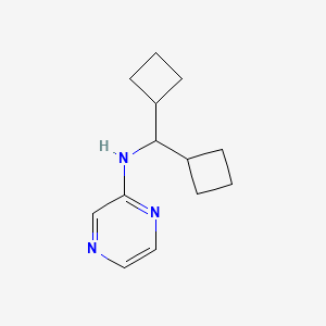molecular formula C13H19N3 B6952111 N-[di(cyclobutyl)methyl]pyrazin-2-amine 