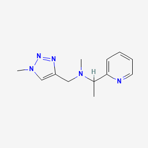 molecular formula C12H17N5 B6952172 N-methyl-N-[(1-methyltriazol-4-yl)methyl]-1-pyridin-2-ylethanamine 