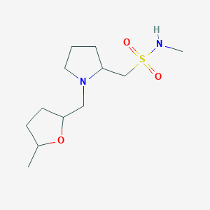 molecular formula C12H24N2O3S B6952228 N-methyl-1-[1-[(5-methyloxolan-2-yl)methyl]pyrrolidin-2-yl]methanesulfonamide 
