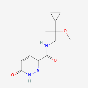 molecular formula C12H17N3O3 B6952272 N-(2-cyclopropyl-2-methoxypropyl)-6-oxo-1H-pyridazine-3-carboxamide 