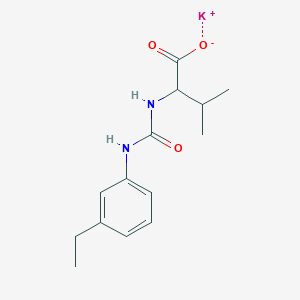 molecular formula C14H19KN2O3 B6952280 Potassium;2-[(3-ethylphenyl)carbamoylamino]-3-methylbutanoate 