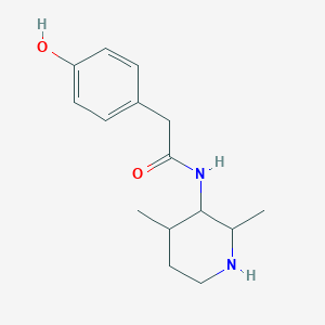 molecular formula C15H22N2O2 B6952346 N-(2,4-dimethylpiperidin-3-yl)-2-(4-hydroxyphenyl)acetamide 