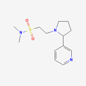 molecular formula C13H21N3O2S B6952351 N,N-dimethyl-2-(2-pyridin-3-ylpyrrolidin-1-yl)ethanesulfonamide 