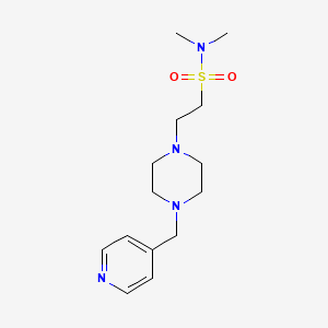 molecular formula C14H24N4O2S B6952449 N,N-dimethyl-2-[4-(pyridin-4-ylmethyl)piperazin-1-yl]ethanesulfonamide 
